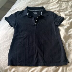 Nautica new women’s black polo short sleeve shirt